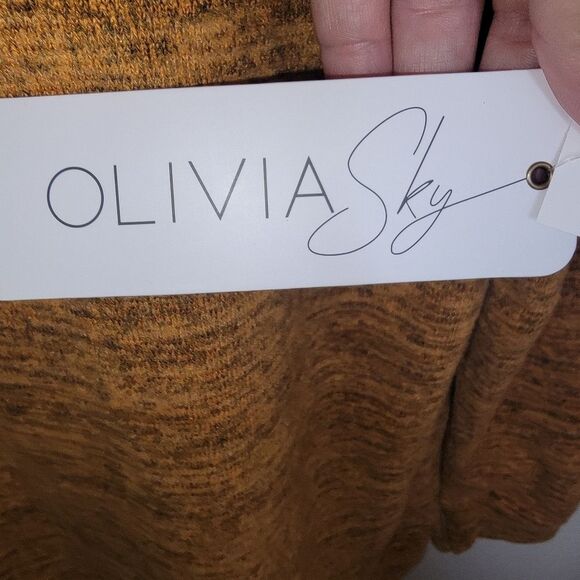 Olivia Sky Nwt two-tone cowl neck pull over top Large - Picture 6 of 8